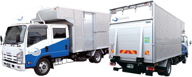 奥住運輸有限会社の貨物輸送車 2トントラック
